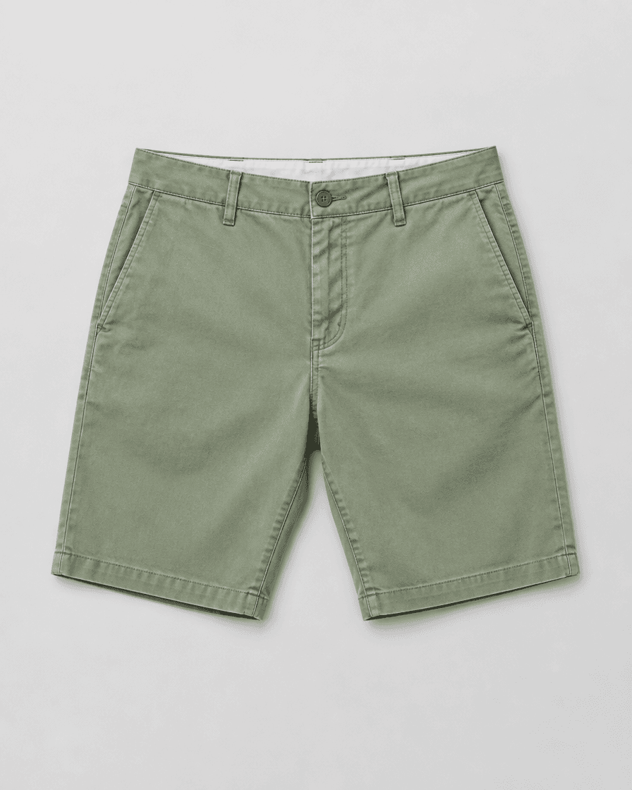Cotton Chino Shorts - Sage - view 1